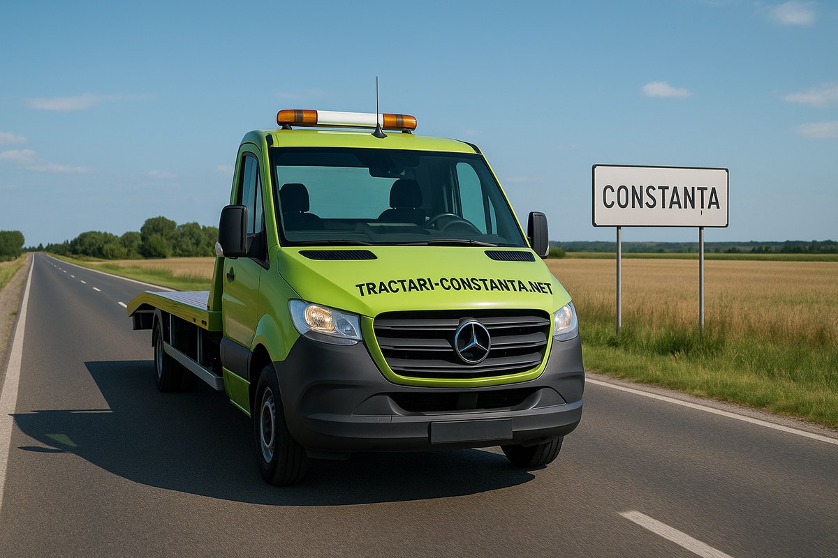 Platformă tractări auto Constanța pe drum național – intervenții rapide 24/7, transport asigurat